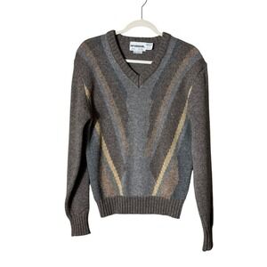 Vintage McGregor Wool Grandpa Sweater Size Medium 70s‎ Heritage Preppy Forest